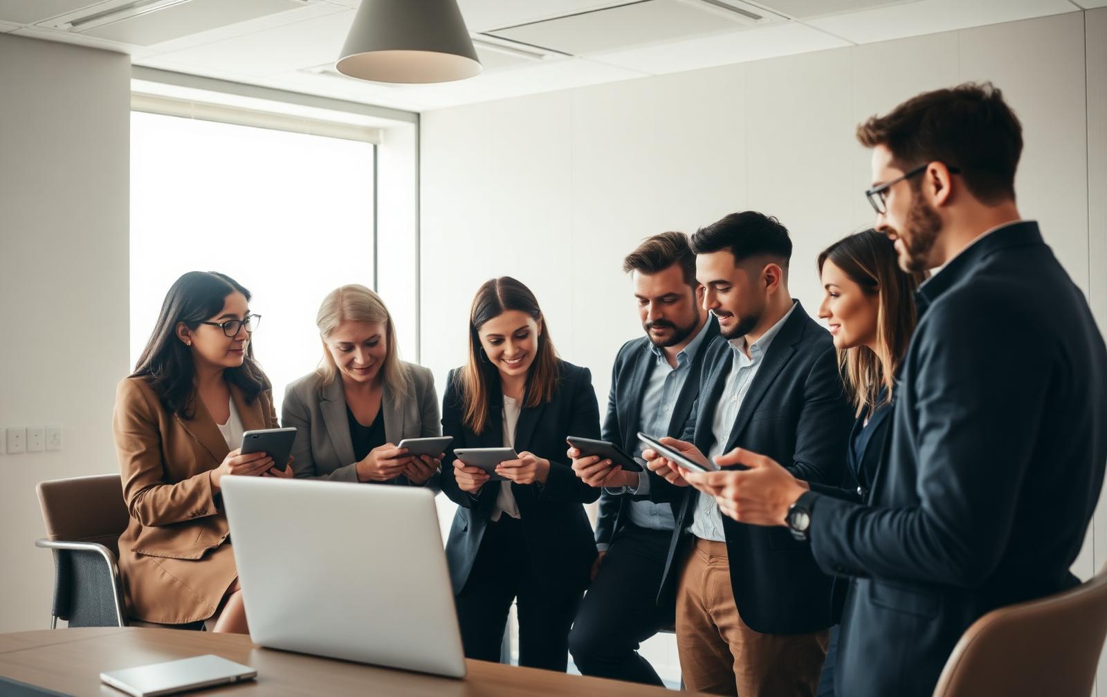 Profissionais analisando dados em um ambiente de trabalho